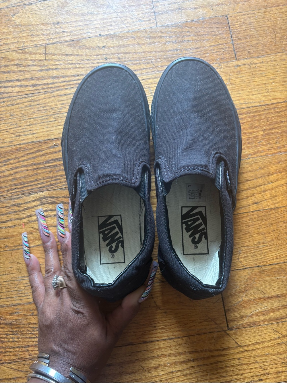 Vans Black Slip-On Canvas Shoes